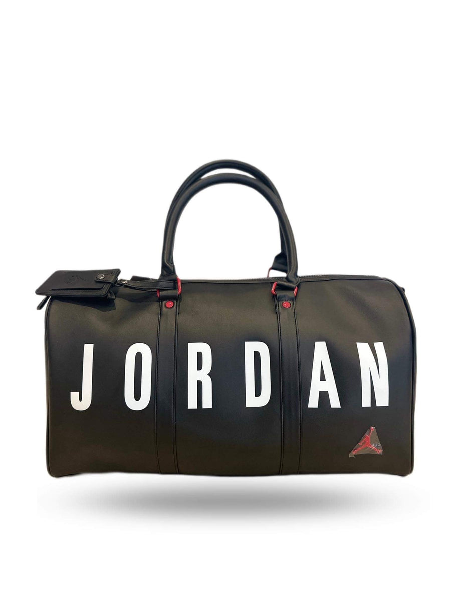 Jordan Duffle Bag Leather Black/Red/White Pure Soles PH