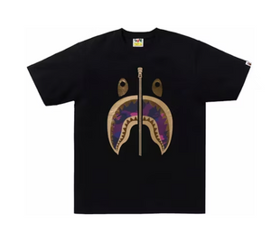 BAPE Color Camo Shark Tee SS24 Black Purple Cheap Academia Jordan Outlet