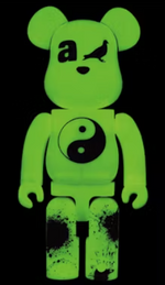 Load image into Gallery viewer, Bearbrick x atmos x Staple #4 100% &amp; 400% Set Glow
