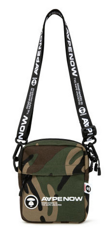Moonface patch camo crossbody pouch Army Green
