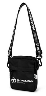 Load image into Gallery viewer, Moonface patch crossbody pouch Black
