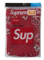 Load image into Gallery viewer, Supreme Hanes Bandana Boxer Briefs (2 Pack) Red
