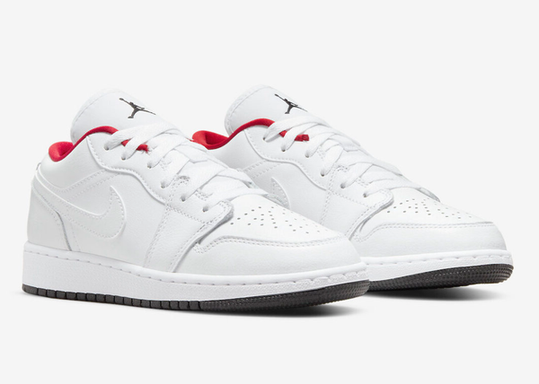 Jordan 1 Low White Red Black GS Pure Soles PH
