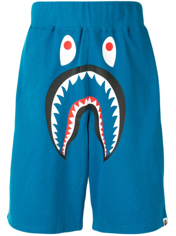 BAPE Shark Sweat Shorts Blue