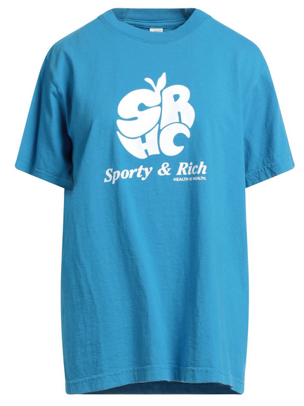 SPORTY & RICH T-shirts Azure