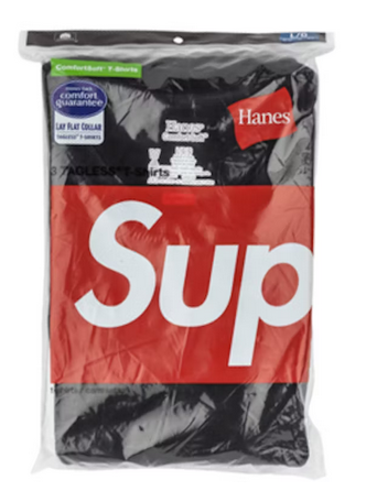 Supreme sales hanes tagless