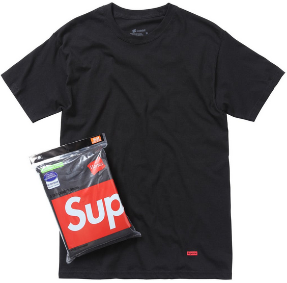 Supreme hanes black sales
