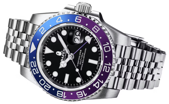 BAPE Type 2 Bapex #1 WatchSilver/Blue/Purple