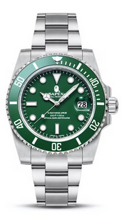 BAPE A Bathing Ape Type 1 Bapex Watch (2022) Green Silver