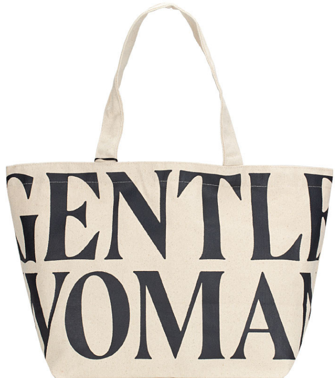 GENTLE WOMAN  Canvas Large Tote Cream