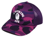 Load image into Gallery viewer, BAPE Color Camo College Mesh Cap Purple
