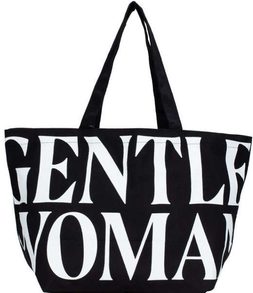 GENTLE WOMAN Canvas Large Tote Black – Pure Soles PH
