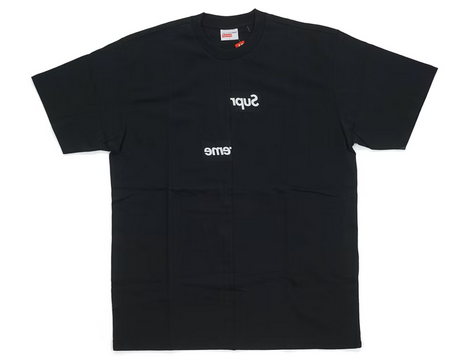 Supreme Comme des Garcons SHIRT Split Box Logo Tee Black Pure