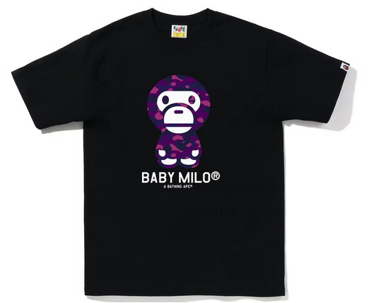 BAPE Color Camo Baby Milo Tee (SS23) Black Purple