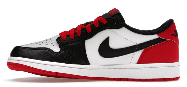 Nike air jordan 1 sales retro low black toe gs