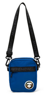 Load image into Gallery viewer, Moonface patch crossbody bag Blue
