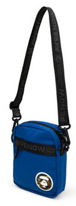 Moonface patch crossbody bag Blue