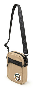 Load image into Gallery viewer, Moonface patch crossbody bag Beige
