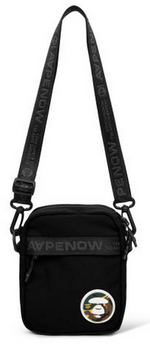 Load image into Gallery viewer, Moonface patch crossbody bag Black
