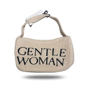 GENTLE WOMAN Preppy Knit Shoulder Bag