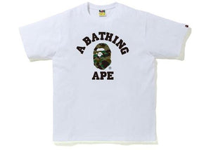 BAPE 1st Camo College T-Shirt White/Green