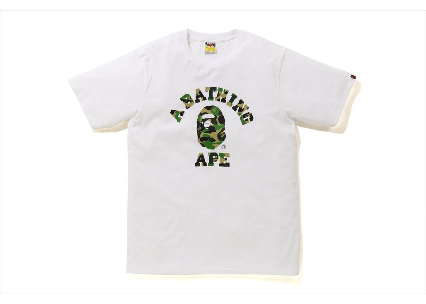 BAPE 1st Camo College T-Shirt White/Green