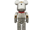 Load image into Gallery viewer, Bearbrick Superalloy Beckoning Cat Silver Plated 2 200%

