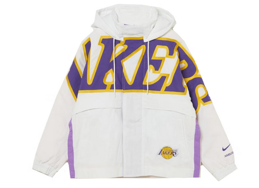 Nike x Ambush NBA Collection Lakers Jacket White/Purple/Gold