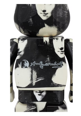 Bearbrick Andy Warhol "Double Mona Lisa" 1000% White/Black