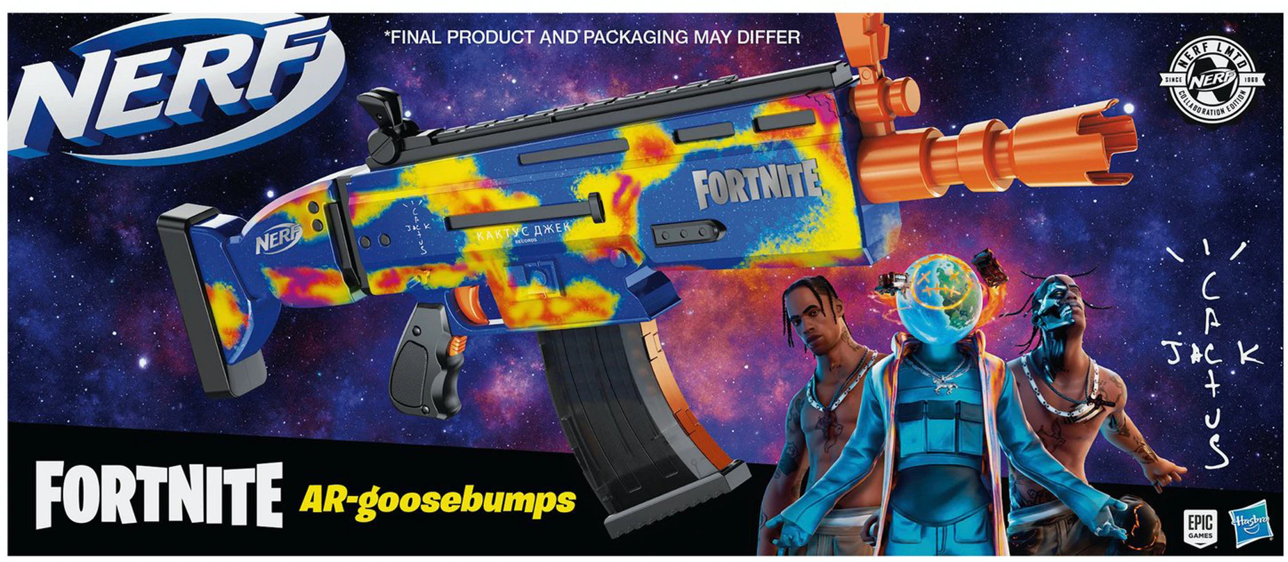Travis Scott Cactus Jack Fortnite AR-Goosebumps Nerf Elite Dart Blaster