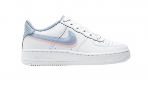 NIKE AIR FORCE 1 LV8 GS DOUBLE SWOOSH WHITE LIGHT ARMORY BLUE - Pure Soles PH
