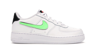 Nike Air Force 1 Low Removable Swoosh White Green Strike GS