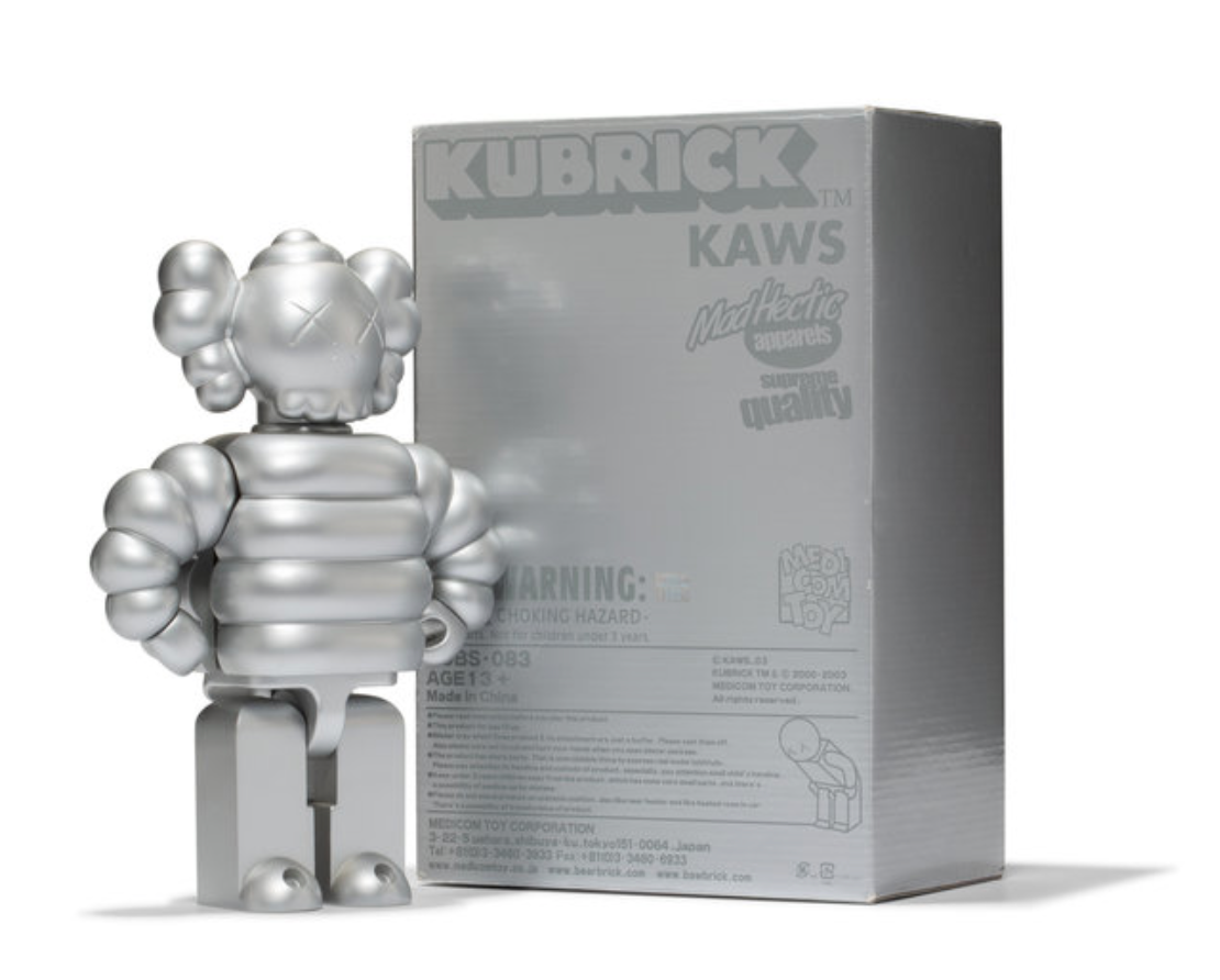 KAWS Chum Kubrick 400% Silver