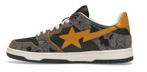 A Bathing Ape Bape SK8 Sta Grey Mustard Yellow