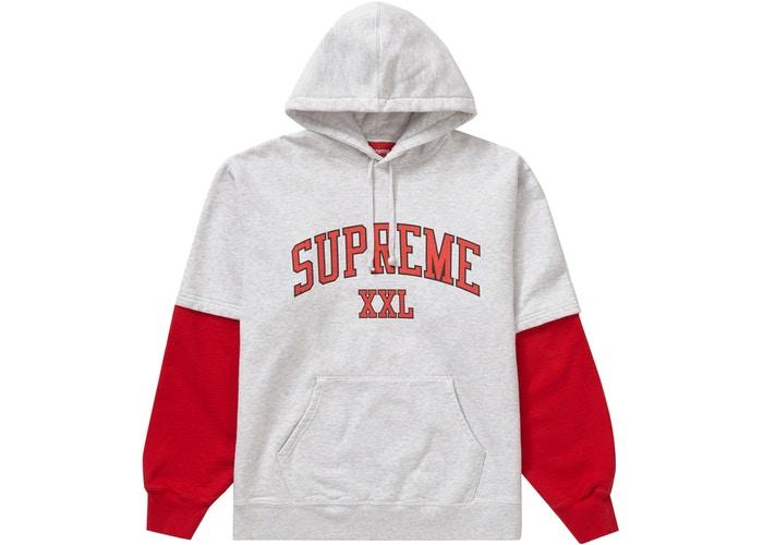 Supreme XXL Hooded Sweatshirt Ash Grey