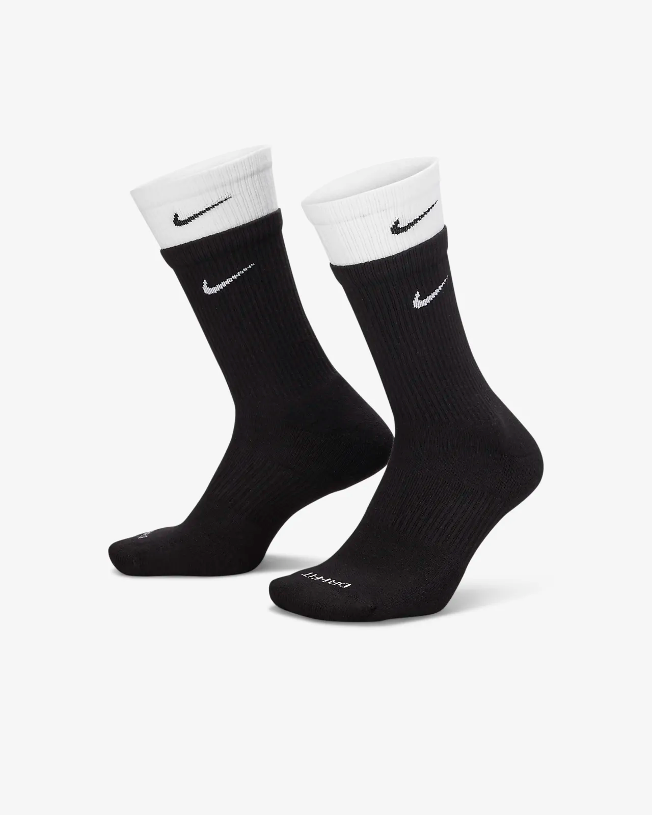 Nike Everyday Plus Cushioned Training Crew socks Black/White