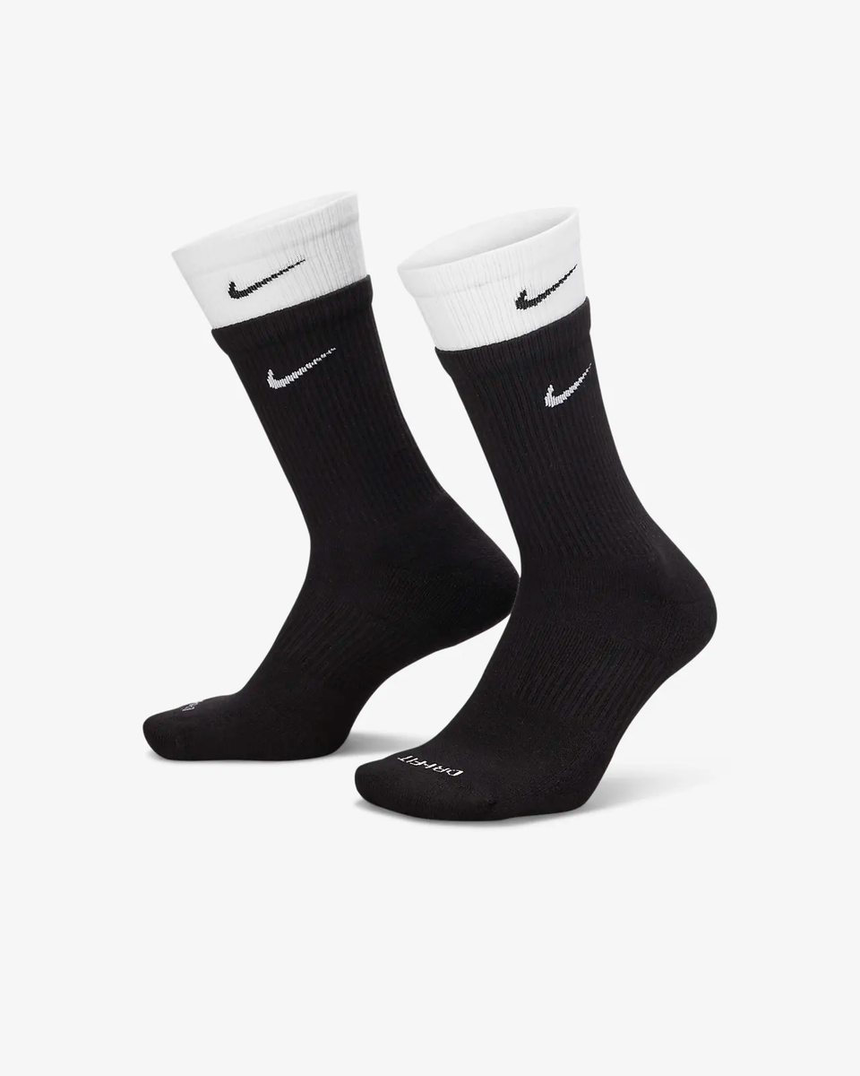 Nike Everyday Plus Cushioned Training Crew socks Black/White – Pure ...