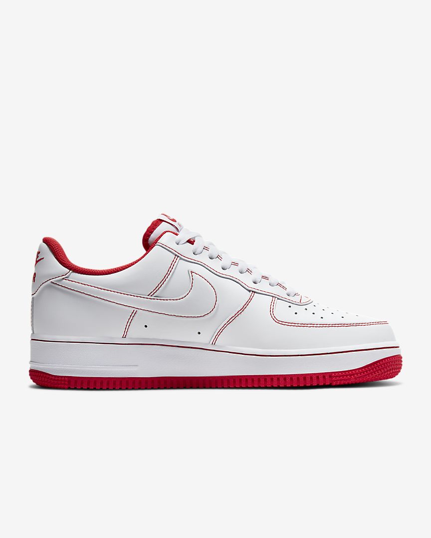 Nike Air Force 1 '07 White Red Contrast Stitch - Pure Soles PH