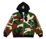 Load image into Gallery viewer, Chrome Hearts Matty Boy Caution Thermal Zip Up Hoodie Camo
