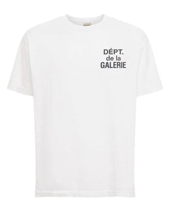 GALLERY DEPT. Men's White French Print Cotton T-shirt
