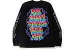Load image into Gallery viewer, BAPE x READYMADE Spray Wide L/S Tee Black
