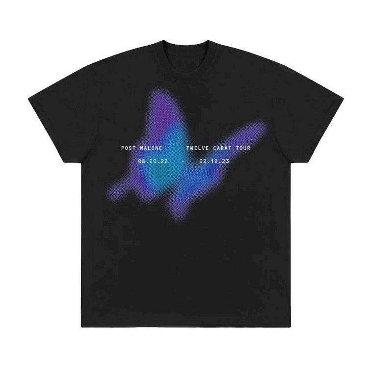 Butterfly Tee - Blue/pink Post malone (Official Merch)
