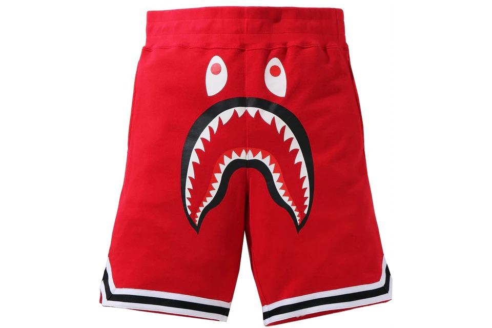 BAPE Shark Basketball Sweatshort Red