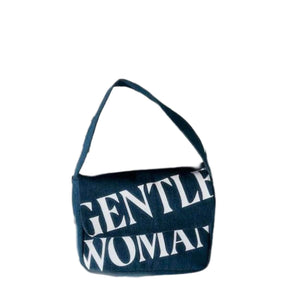 60s Narcissist Gentle Woman Denim Handbag