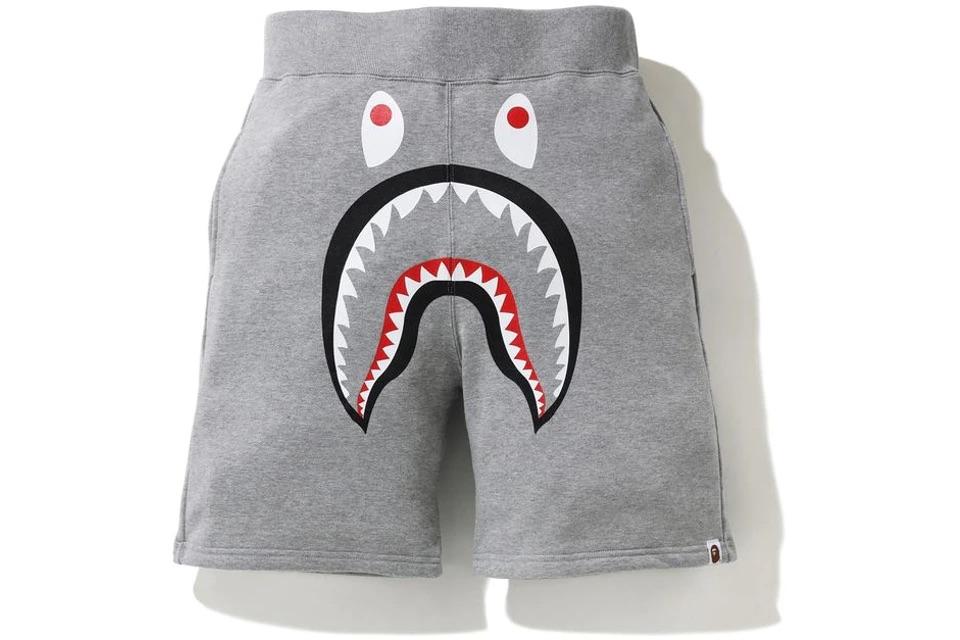 BAPE Shark Sweat Shorts Grey