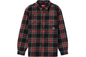 Supreme Quilted Plaid Flannel Shirt Black