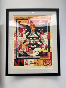 SHEPARD FAIREY Obey Three Faces Collage no.2 (Signed & Framed)