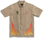 Load image into Gallery viewer, Travis Scott Cactus Jack x Jordan Button Down Shirt Khaki/University Red
