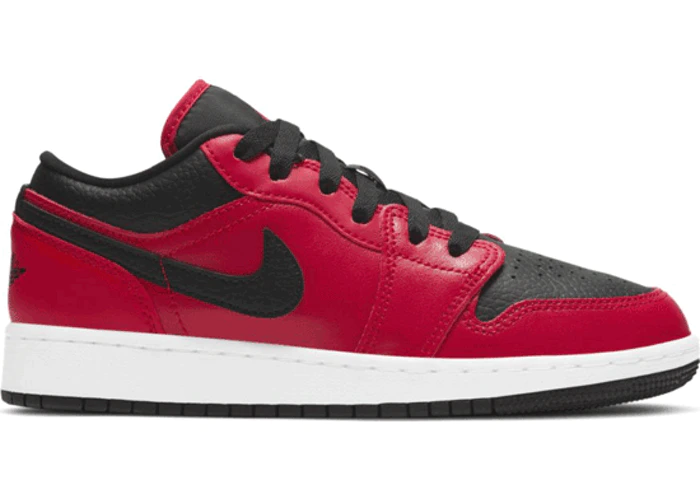 Jordan 1 Low Gym Red Black Pebbled GS